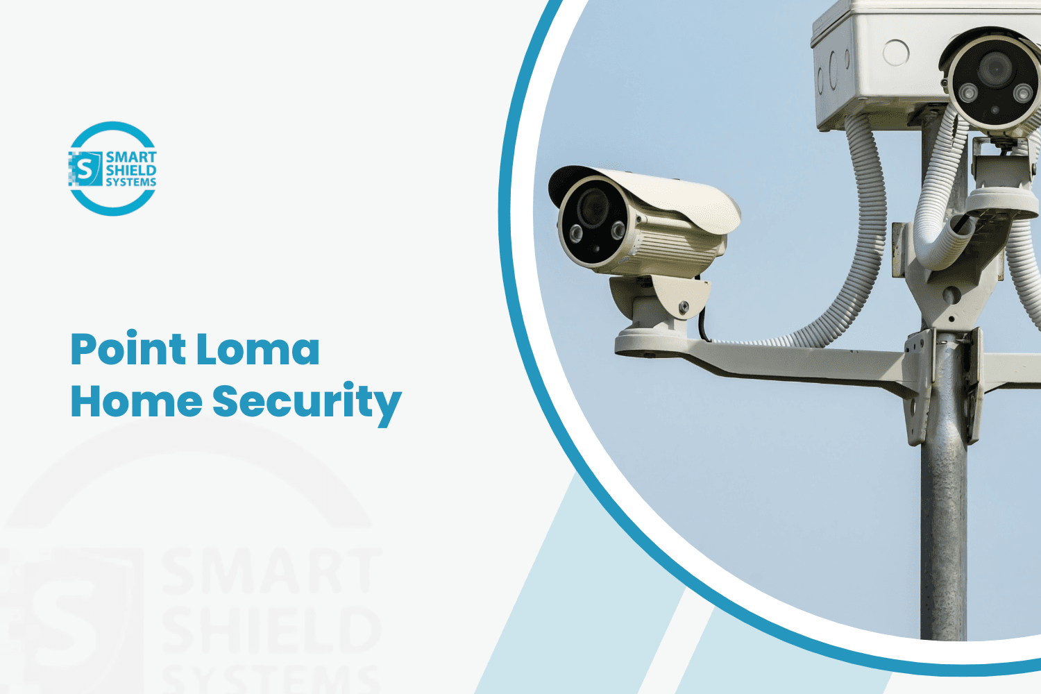 Smart Shield Systems security cameras mounted on pole for Point Loma home security